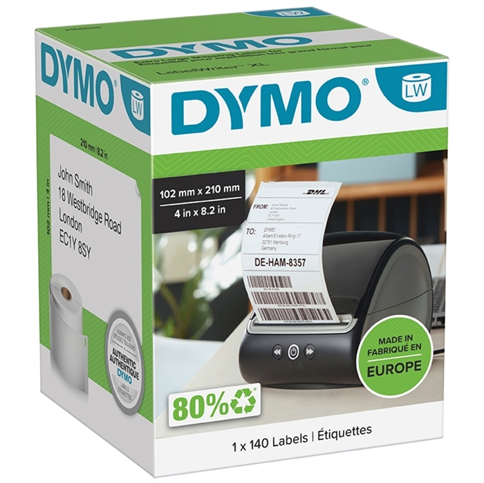 Dymo LabelWriter 102 mm x 210 mm DHL Címkék 1 tekercs 140 címke/db.