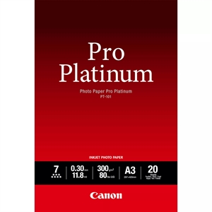 Canon Photo Paper Pro Platinum 300g/m² - A3, 20 lap