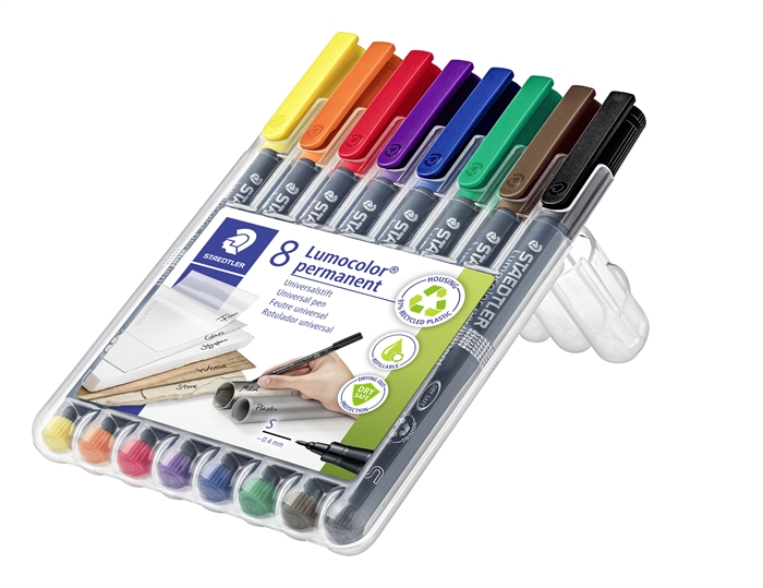 Staedtler Marker Lumocolor Perm 0,4mm vegyes színek (8)