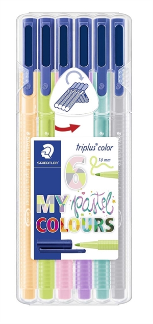 Staedtler Triplus Color 1,0 mm rostirón pastel készlet (6 db)