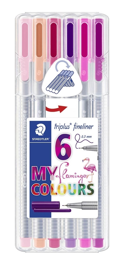 Staedtler Fineliner Triplus 0,3mm Flamingó készlet (6)