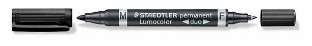 Staedtler Marker Lumocolor Duo Perm 0,6-1,5mm fekete