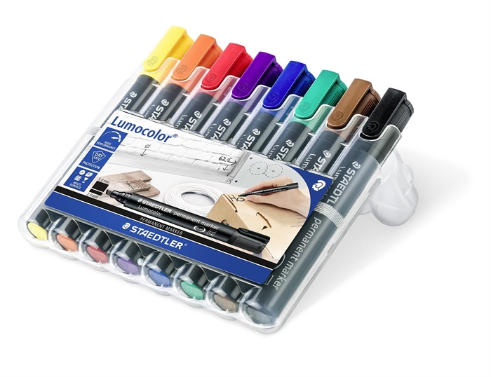 Staedtler Marker Lumocolor Perm szögletes 2-5mm vegyes (8)