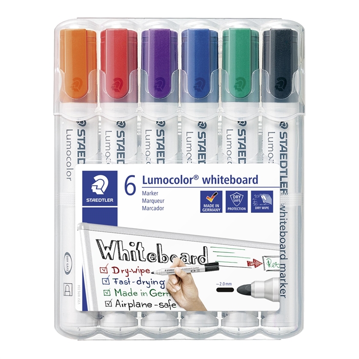 Staedtler WB Marker Lumocolor kerek 2mm vegyes (6)