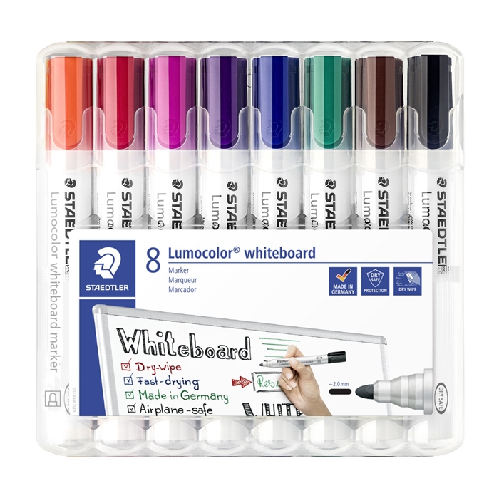 Staedtler WB Marker Lumocolor kerek 2mm vegyes (8)