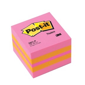 3M Post-it Notes 51 x 51 mm, mini kockablokk rózsaszín