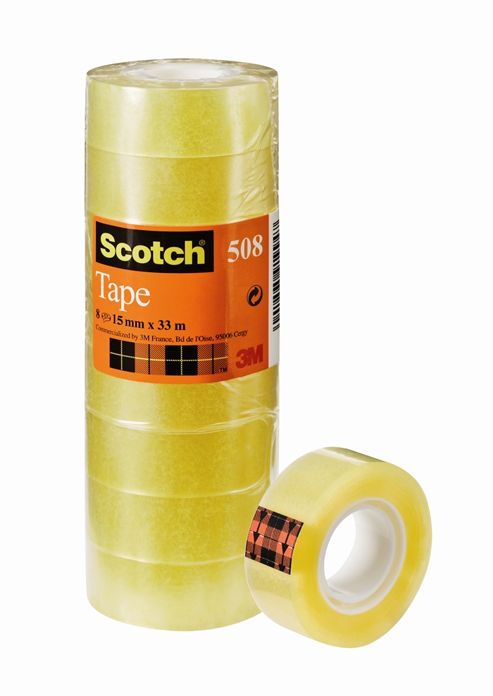 3M Ragadós Szalag Scotch 508 15mmx33m torony átlátszó (10)