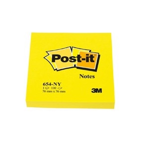 3M Post-it Notes 76 x 76 mm, neon sárga