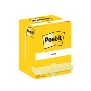 3M Post-it Jegyzetlapok 76 x 102 mm, sárga - 12 csomag