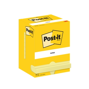 3M Post-it Jegyzetlapok 76 x 102 mm, sárga - 12 csomag