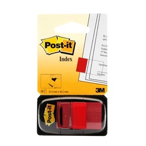 3M Post-it Indexfül 25,4 x 43,2 mm, piros