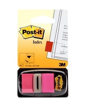 3M Post-it Indexjelölők 25,4 x 43,2 mm, neon rózsaszín