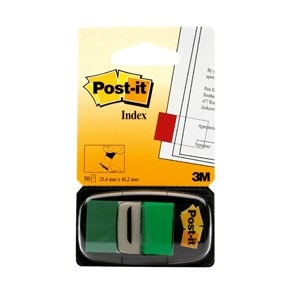 3M Post-it Indexfaner 25,4 x 43,2 mm, zöld