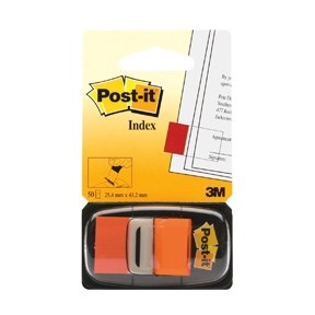 3M Post-it Indexjelölő 25,4 x 43,2 mm, narancssárga