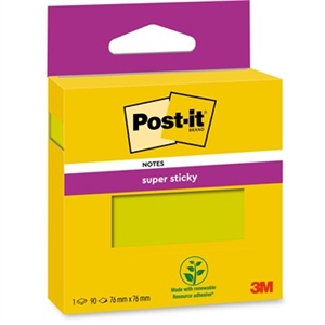 3M Post-it super ragadós jegyzettömb zöld 76 x 76 mm, - 90 lap