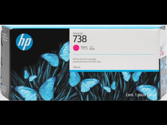 HP 738 300 ml-es Magenta DesignJet tintapatron