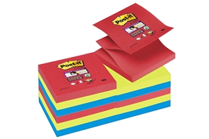 3M Post it Z-Notes 76 x 76 mm, Super Sticky Jewel Pop - 6 csomag