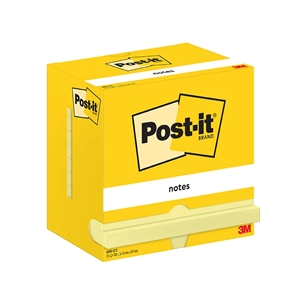 3M Post-it Jegyzetek 76 x 127 mm, sárga - 12 csomag