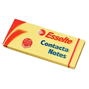 Esselte Contacta Jegyzetek 50x40 mm, sárga - 3 csomag