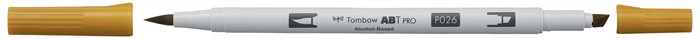 Tombow Marker alkohol ABT PRO Dual Brush 026 sárga arany