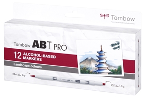 Tombow Marker alcoholos ABT PRO Duplafejű Ecset 12P-4 Táj (12)