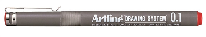 Artline Drawing System 0.1 piros