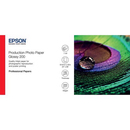 Epson Production Photo Paper Glossy 200g/m² - 24" x 30 méter