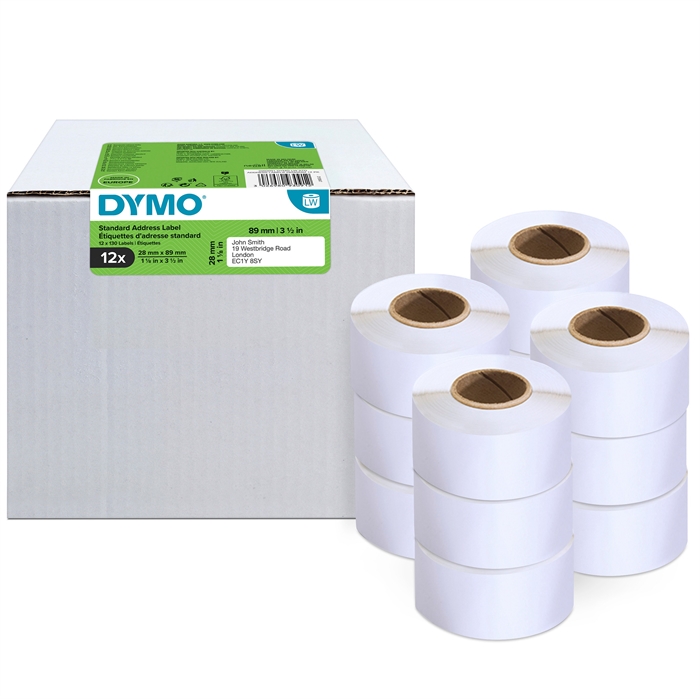 Dymo DYMO LabelWriter 28 mm x 89 mm std. címkék mm, 12 csomag