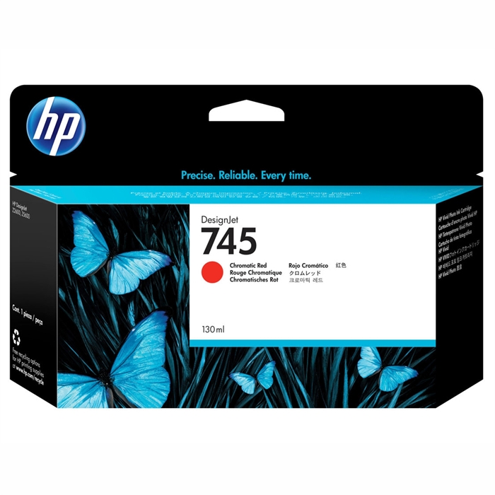 HP 745 kromatikus piros tintapatron, 130 ml