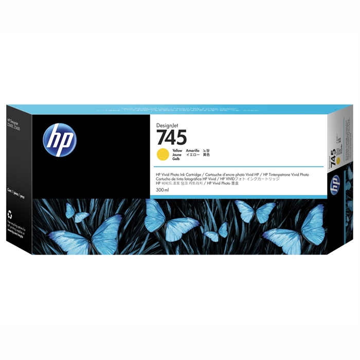 HP 745 sárga tintapatron, 300 ml