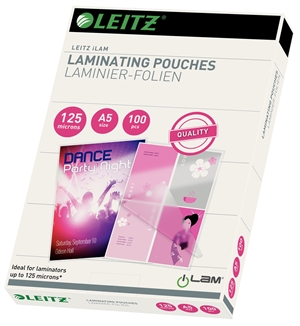 Leitz Laminálófólia fényes 125 my A5 (100)