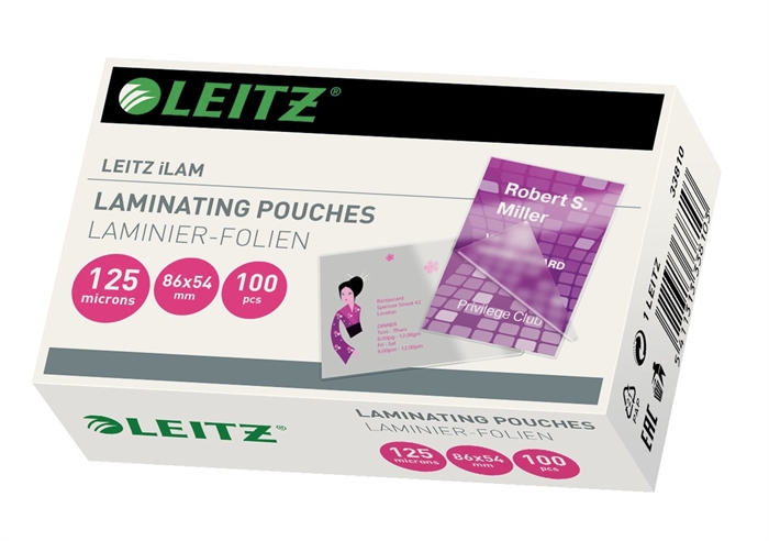 Leitz Laminálófólia fényes 125my 54x86 (100)