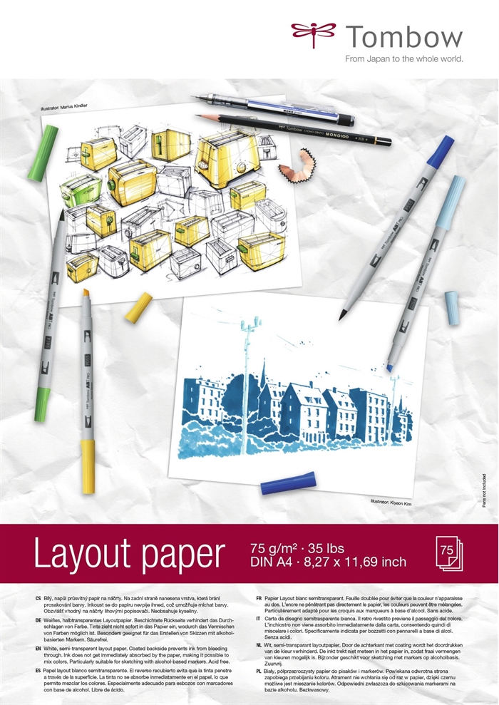 Tombow Layout tömb A4 75g 75 lap