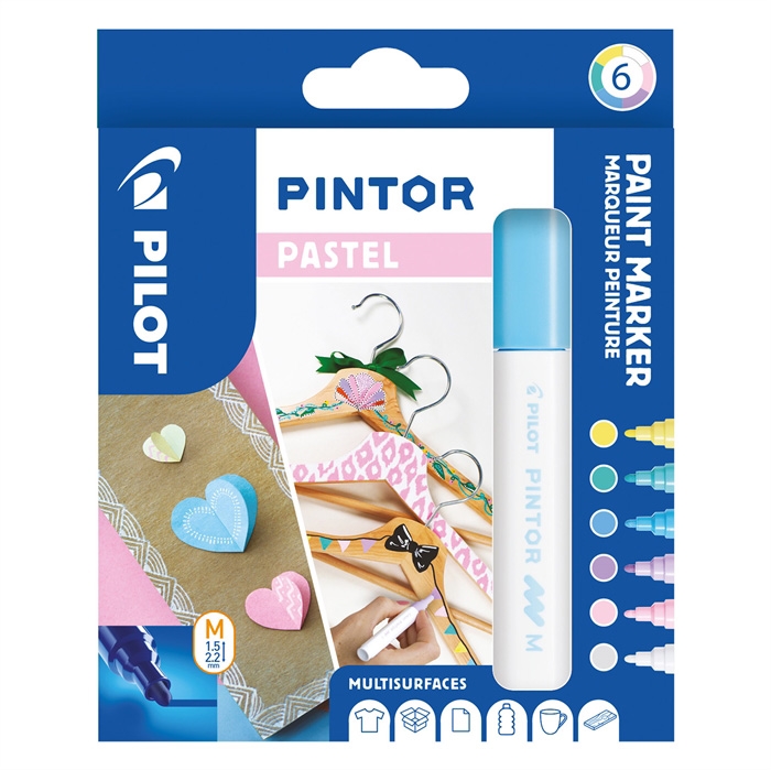 Pilot Marker Pintor Medium Pasztell Mix 1,4 ass (6)