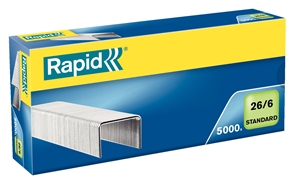 Rapid Hæfteklammer 26/6 standard horganyzott (5000)