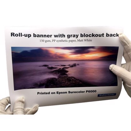 Roll-up banner "Blocker" felirattal