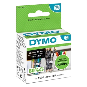 Dymo Címke Multi 25 x 13 dupla eltávolítható fehér (100 db)