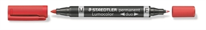 Staedtler Marker Lumocolor Duo Perm 0,6-1,5 mm piros