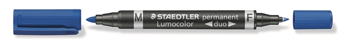 Staedtler Marker Lumocolor Duo Perm 0,6-1,5mm kék