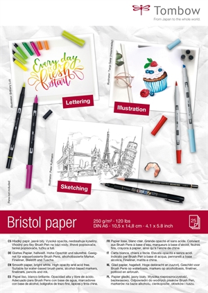 Tombow Vázlatfüzet Bristol A6 250g 25 lap