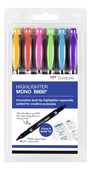 Tombow Kiemelő MONO edge készlet vegyes (6)