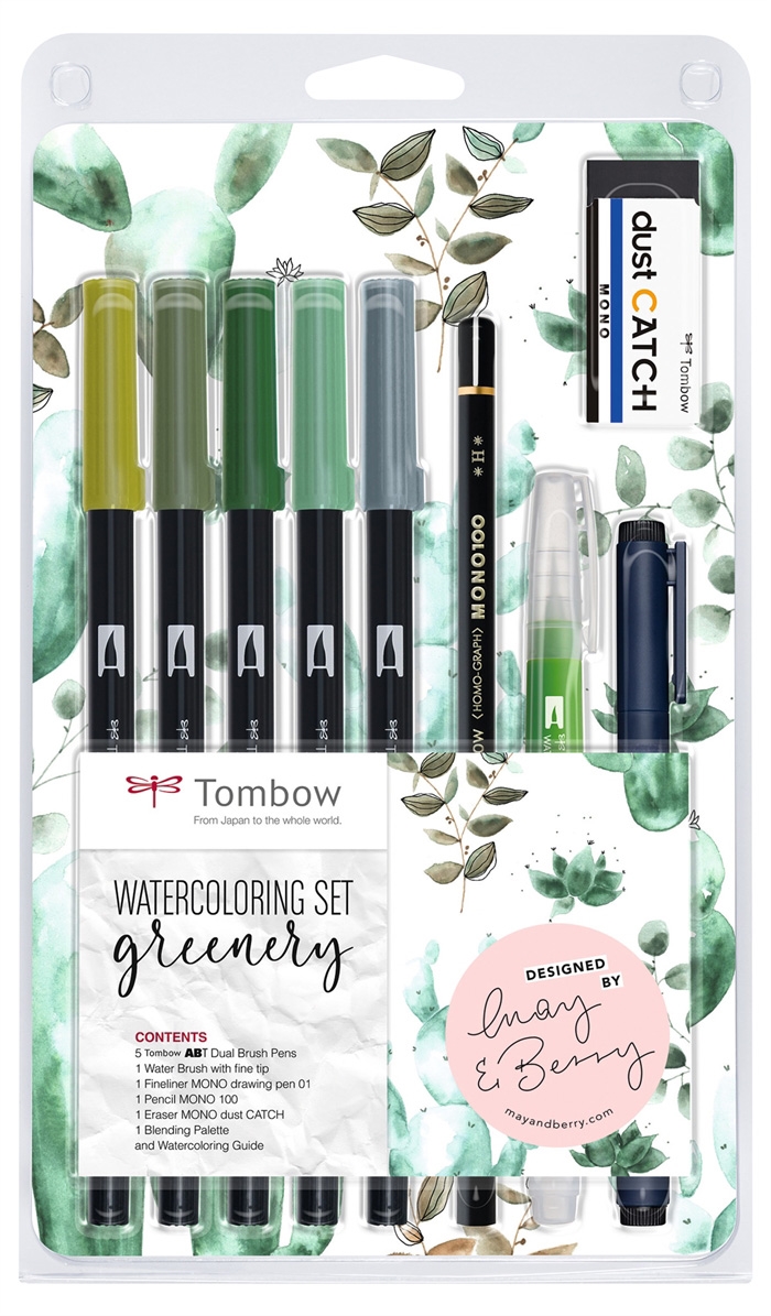 Tombow Marker ABT Dual Brush készlet Greenery (9)