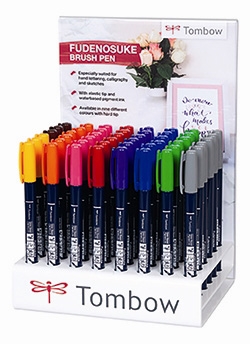 Tombow Marker Fudenosuke kemény kijelző készlet (48)