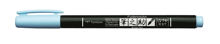 Tombow Marker Fudenosuke puha pasztell kék