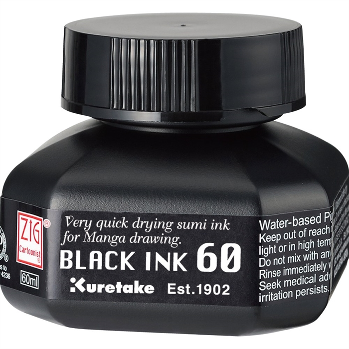 ZIG Cartoonist Fekete Tinta 60 fekete