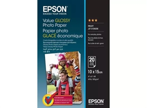 Epson Value Fényes Fotópapír 183 g/m2 - 10x15 cm - 20 ív