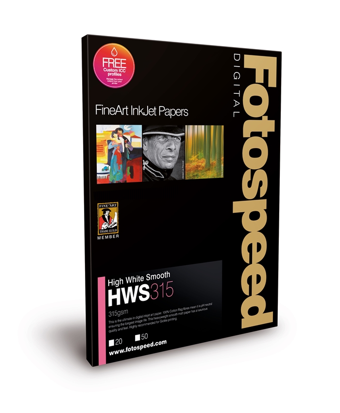 Fotospeed High White Smooth 315 g/m² - A3+, 25 lap