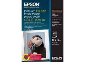 Epson Premium Fényes Fotópapír 255 g/m² - 10x15cm - 20 lap