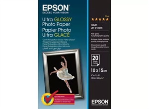 Epson Ultra Glossy Fotópapír 300 g/m²- 10x15cm - 20 ív